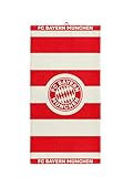 FC Bayern München I Strandtuch| Badetuch I Handtuch I Rot-Weiß I 80x160 cm