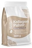 Collagen Pulver 1500g (1,5 KG) - Hochdosiert & Geschmacksneutral Kollagen Hydrolysat Pulver, Peptid Typ 1 & 3 - Kollagen Peptide - Abgefüllt und getestet in Deutschland