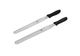 Beeketal 'BCW-31' Profi Crepes Wender aus Edelstahl mit ergonomischem Griff aus PVC, auch als Streichmesser, Tortenspachtel oder Streichpalette geeignet - Klingenlänge: 31 cm, Gesamtlänge: 44,5 cm