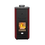 STUFE A PELLET ITALIA New York 22 kW WiFi – Pelletofen Hydro-Produziert Wärme und Warmwasser, Effizienz 89 % Erwärmung 140 m², Fernbedienung, WLAN, Autonomie 22 Stunden, programmierbar, Garantie 24