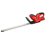 reukmuuc Kabellose Heckenschere, 50,8 cm (20 Zoll) mit Klingen mit doppelter Wirkung, leichter Strauchschneider, Akku und Ladegerät inklusive, ideal für den roten Garten