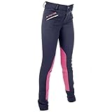 HKM My first Mädchen Kniebesatz dunkelblau/dunkelpink 110, dunkelblau/pink