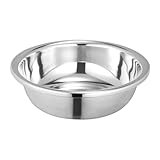 WEKADRIN Becken Aus Edelstahl Waschschüssel Rechteckig Überdimensioniert Für Waschbecken Gemüsewaschschale Extra Große Spülschüssel Runden Geschirrspülen Verdickt Silber Rostfreier Stahl