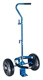 Gas-Trolley GT 89 - Gasflaschen Wagen für 5 kg und 11 kg Gasflaschen, 25 kg max. Traglast, Mit praktischen Halterungen für Abflammgeräte, Ergonomischer Griff Blau