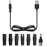 7-teiliges Ersatz-Netzteilkabel für Elektroladegeräte und Rasierer, schwarze Ladegeräte und Netzteile für Elektrorasierer, USB-Ladekabel-Set für Rasierer, Ladekabel-Set für Herrenrasierer für Bad