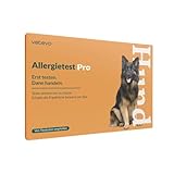 vetevo Allergietest Pro Hund, Unverträglichkeitstest Hunde 300+ Unverträglichkeiten Speichelprobe bei Juckreiz & Verdauungsprobleme, Testsieger
