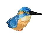 Wild Republic RSPB Eisvogel, Authentischer Tierlaut, Stofftier, 18 cm, Geschenk für Kinder, Plüschtier, Füllung aus gesponnenen recycelten Wasserflaschen