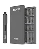 TANYO Mini Elektrischer Schraubendreher Set, 51 in1 Feinmechaniker Schraubendreher, Akku Schraubendreher Elektrisch mit LED-Licht und 48 Magnetische Bits, 2 Drehmoment Geeignet für Phone, Laptop