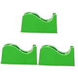 VILLCASE 3st Klebebandabroller Klebeband Für Lecks Kabel Verpackung Spender Halter Berührungslos Packband Klar Doppelt Büro Clip Automatisch Nachfüllung Unterlage Maskierung Abs Light Green