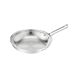 Tefal Duetto On Bratpfanne 20 cm, unversiegelt, dicker Wärmediffusionsboden, Komfort-Griff, langlebig, für alle Herdarten geeignet, Edelstahl, B8660234