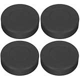 VANZACK 4 StüCk Eishockey-Pucks Aus Gummi FüR ÜBung Und Training Verstellbare HäRte Ideal FüR AnfäNger Und Profis Perfekt FüR Innen- Und AußEntraining 7X7Cm Schwarz