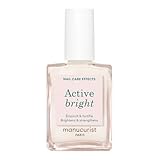 MANUCURIST Active Bright Nagellack Nagelpflege & Nagelweicher Bio-basiert - Extra starker Nagelhärter brüchige Nägel mit Farbe, weißer Nagellack - Aufhellender Nail Polish - Nagelpflegeprodukte