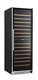 Respekta Weinkühlschrank freistehend für 171 Standardflaschen/Einbaufähig / 415 L Nutzinhalt / 2 Temperaturzonen/Touch Control/LED Leuchte/Wechselbarer Türanschlag / 43 dB/WKS 171-19