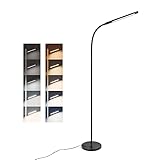 tomons LED Stehlampe, Dimmbar Stehleuchte Helligkeit und Farbtemperatur stufenlos einstellbar mit Timer und Memory-Funktion, Flexibler Schwanenhals, für Wohnzimmer, Schlafzimmer, Büro und Schlafsaal