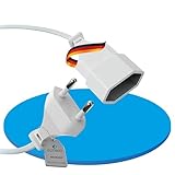 sonero Stromkabel Netzkabel Verlängerungskabel, 10,0m, Eurostecker Flachstecker Typ C Netzstecker auf Euro Buchse, Strom Verlängerung Netzkabel für TV, Spielekonsole, Haushaltsgeräte, Weiß