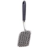 Grillbürste | Reinigungsbürste mit langem Griff für Behälter | vielseitiges Reinigungswerkzeug aus Edelstahl für Außenbereich, Garten, Camping, Küche