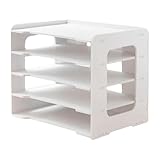 Colcolo Schreibtisch-Papier-Organizer, Büro-Schreibtisch-Organizer, Dokumentenregal, praktischer Schreibtisch-Aktenhalter, mehrere Ebenen für das Schulbüro, 5 Ebenen, 34x25x26.5 Cm