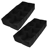 BlissfulAbode 8 Gitter Stoff Hochbeet Pflanzen Grow Bags für Gemüse Kartoffeln Blumen 2 Stück 120 x 60 x 30