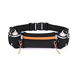 Gurxi 1 Stück Laufen Zubehör Trinkgürtel Laufen Hydration Band Reflektierend Bauchtasche Mit Flaschenhalter Laufgürtel Mit Trinkflasche (2 x 175 Ml) Für Outdoor Jogging & Lang-Lauf Zubehör