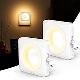 Nachtlicht Steckdose LED Nachtlicht Kinder Dimmbar mit Dämmerungssensor, 2700K Warmweißes Steckdosenlicht ,Baby Night Ligh Augenschonendes LED-Licht für Kinderzimmer, Bad, Schlafzimmer, Flur, Treppen