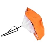 BESPORTBLE Regenschirm Für Geschwindigkeitstraining Tragbares Sportzubehör Laufende Vorräte Widerstandstraining Im Fallschirmschwimmen Laufendes Zubehör Laufzubehör 210d Oxford-Stoff Orange
