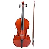 Bratsche für Anfänger, mit Koffer, Bogen, Kolophonium, Steg und Saiten. Farbiges Saiteninstrument VA-35 16 Zoll