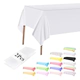 AMFUN 2 Stück Tischdecken, Wasserdicht Geburtstag Tischdecken, Tischdecke Geburtstag, Rechteckig Tischtuch Geeignet für Party Weihnachten Hochzeit,137 x 274 cm