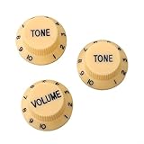 ST Style Regler für E-Gitarren, 3 Stück, mit 1 Lautstärkeregler und 2 Klangreglern (E)