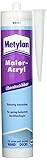 Metylan Maler-Acryl Wand & Decke, für innen und außen, für bewegungsarme Fugen, einfache Handhabung, überstreichbar, Weiß, 1x300ml