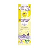Minoris MOM Sonnencreme SPF 50+ Bio, Natürlicher & Mineralischer Sonnenschutz für Empfindliche Haut, Primer-geeignet, Hypoallergen, Vegan, Wasserfest, Breitspektrum, Dermatologisch Getestet, 150ml