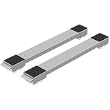 Ronlap 2er-Set moblies Waschmaschinen Untergestell Transportroller für Waschmaschine Kühlschrank 44cm-70,5cm, mit 24 Räder, Bremse, Tragfähigkeit bis zu 300 kg, Grau
