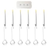 Christbaumkerzen – LED Fernbedienung ohne Flamme, dekorative Weihnachtslichter, 6 Stück für Innen und Außen, Haus, Kamin, Fenster, Garten, Wohnzimmertisch,