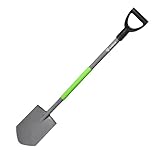 KADAX Gartenspaten mit D-Griff, Robuster Spaten für Garten, Pflanzschaufel, Gartenschaufel mit Stiel, Spatenschaufel aus Stahl, Funktionale Gartenwerkzeug (Spitz)