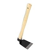Pflanzhacke Handhacke mit Holzgriff, Karbonsziger Werkzeug für Gartenaufgaben, Gartenhacke für Zuhause