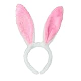 Junhasgood Stirnband Reflektierend Eastern Headband Rabbit Frisband Haare Haarband Zubehör Ohr Erwachsener Kinder Haarreif Tennistasche 3 Schläger (3-Pink, One Size)