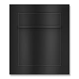 Metzler Unterputz Briefkasten Tiefschwarz RAL 9005 – Hochwertiger Einbaubriefkasten aus pulverbeschichtetem Stahl, flächenbündig, wetterfest und mit Schloss, für DIN A4-Umschläge