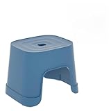 Mobestech Rutschfester Kunststoff Hocker Kleiner Tritthocker für Bad und Küche Dunkelblauer Mehrzweck Hocker mit Rutschfesten Füßen für Erwachsene