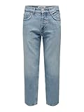 ONLY & SONS Herren Jeans ONSEDGE Loose 6986 - Relaxed Fit - Blau - Light Blue, Größe:34W / 32L, Farbvariante:Light Blue Denim 22026986