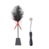 Federkitzler 2-in-1,SM Sexspielzeug,Sex Spielzeug Feder Flirten Feder Kitzler Paddel Gerte weich Whip,Nadelrad Flirten für Paar Exquisite