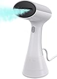 OLAYMEY Steamer Dampfglätter T201, Tragbarer Reisebügeleisen 1000W, konstante Dampfleistung 30 g/min Dampfbürste Steam Iron für Kleidung Hemdenbügler, Weiß