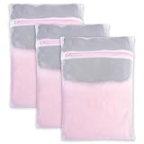 3er Pack Wäschenetz für Waschmaschine, Wäschesack Wäschebeutel Klein mit Reißverschluss, 30 x 40cm Laundry Bag für Bluse, Schuhe, BH, Socken, Babykleidung Usw