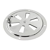 Wjelet Lüftungsrosetten Rund Ø125mm, Lüftungsgitter Verschließbar Edelstahl, Edelstahl lüftungsrosette, Verschließbare Lüftungsgitter Mit Lüftungsschieber Rostfrei Für Schrank Boot Camper Haus Rohre