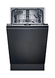 Siemens SR63EX24KE, iQ300 Smarter Geschirrspüler Vollintegriert, 45 cm breit, Made in Germany, Besteckkorb, automatische Türöffnung am Programmende, angenehm leise mit iQ drive Motor, aquaStop