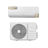 EVVO Splitklima-Klimaanlage, WLAN, Kühlung und Heizung, WLAN-Konnektivität, Invertermotor, Wärmepumpe, Klasse A++/A+, Luftentfeuchter, Kühlmittel R32 (9.000 BTU)