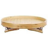 Sofa-Arm-Clip-Tablett aus Holz, tragbarer Seitentisch für große Sofas | Runder TV-Tisch, 25 cm / 9 Zoll, für Snacks, Telefongetränke