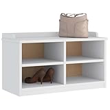 Frdhee Sitzbank Esszimmer Küchenbank,Flurbank Weiß 87x40x50 cm Massivholz Kiefer,Sitzhocker für Wohnzimmer Schlafzimmer Schlafsaal