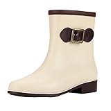 Stiefel Damen Gummistiefel 38 Mode Leicht Regenschuhe Chelsea Stiefel Gartenschuhe Wasserdicht Stiefeletten Breite Kurz Regenstiefel Gummistiefel Anti-Rutsch Knöchel Stiefeletten