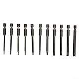 Für Torx-Schraubendreher-Bits, 11 Stück, T6-T40 Magnetkopf, 75 mm, extra langer Sechskantschaft, legierter Stahl, für elektrische Handwerkzeuge