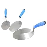 Schlammbretter aus Edelstahl für Maurer & Verputzen mit ergonomischem Griff, einfache Reinigung, Glättmörtel