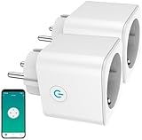 Luminea Home Control Funksteckdosen: 2er-Set WLAN-Steckdose, Matter-zertifiziert, Energiekostenmesser, 16 A (WLAN Steckdose mit Matter Standard, Matter-fähige Steckdose, Bedienungsanleitung)